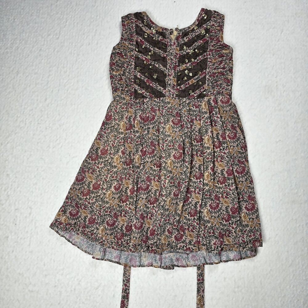 Genuine 20" Brown Fall Autumn Lined Little Girl Dress